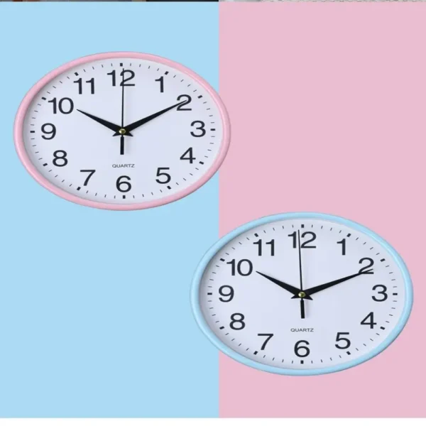 8 Inch Large Vintage Round Modern Decoration Home Bedroom Retro Time Kitchen Nordic Wall Clock Non-Ticking Quartz Clock - Image 3