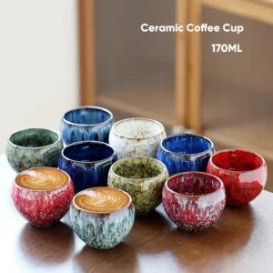 1pcs 170ml Ceramic Coffee Cup Kiln Change China Porcelain Kung Fu Tea Cups Pottery Drinkware Tableware Wholesale Egg Style - Image 2