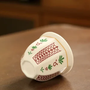 180ml Middle Eastern Style Ceramics Tea Cup Espresso Cups Cappuccino Cups Candle Cup Hand Grip Coffee Cups Kitchen Organizer - Image 3