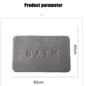 Anti Slip Mat Faux Cashmere Memory Foam Carpet Coral Fleece Super Absorbent Floor Mat Kitchen Living Room Bathroom - Image 4