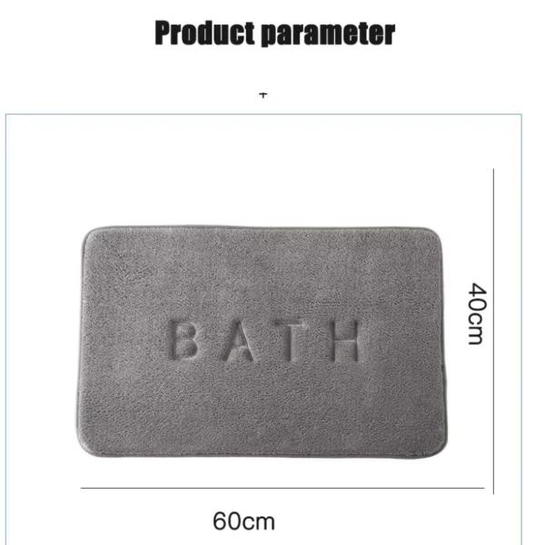 Anti Slip Mat Faux Cashmere Memory Foam Carpet Coral Fleece Super Absorbent Floor Mat Kitchen Living Room Bathroom - Image 4