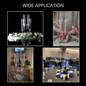 1PC 6 Arms Clear Acrylic Candle Holder, Wedding Decoration Candlestick Table Decoration Centerpiece Candelabra,Western - Image 5
