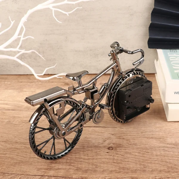 Vintage Arabic Numeral Bicycle Shape Creative Table Alarm Clock Home Decor Room desktop Decoration Crafts Gift - Image 5