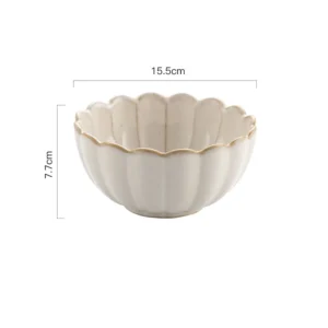 1pcs Retro Ceramic Dishes Plates Fish Dish Plates Manual Flower Relief Living Room Dinner Plate Kitchen Fruit Salad Dish Bowl - Image 5