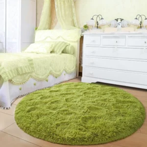 100/120CM Round Rug Small Fluffy Carpet for Bedroom Shaggy Circular Rug Cute Room Decoration for Bedroom Kids Room Nursery Room - Image 6