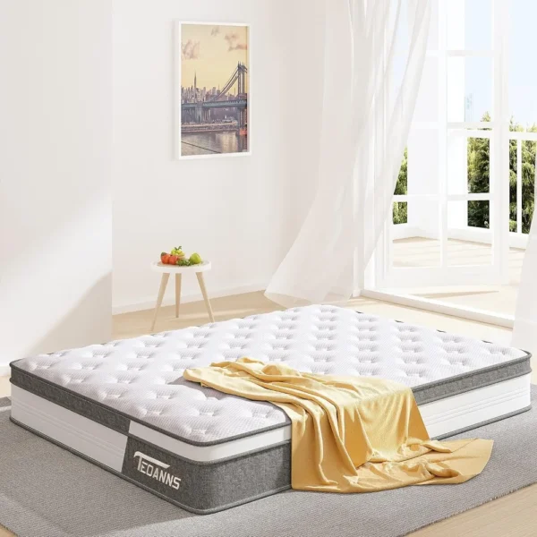 King Size Mattress, 10 Inch Memory Foam Mattress Bed in a Box, Hybrid Mattress King Size for Pressure Relief & Supportive - Image 5
