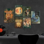 Remedios Varo print Esquiador Tejido espacio tiempo Vampire vegan canvas wall art print poster housewarming gift