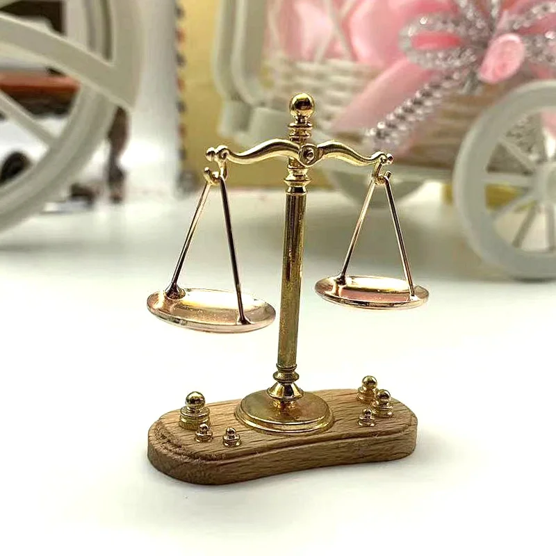 Mini Vintage Balance Scales Ornament Miniature Accessories Metal Antique Justice Scale Model Exquisite Home Decoration Kids Gift - Image 4
