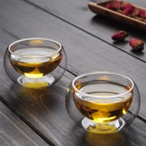 50ml Double Wall Glass Cup Transparent Handmade Heat Resistant Beer Tea Drink Kungfu Teacup MINI Whisky Cup Espresso Coffee Cups - Image 2