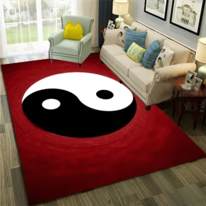 Chinese 3D Tai Chi Bagua Yin Yang Carpet Rug for Home Living Room Bedroom Sofa Doormat Decor,Child Area Rug Non-slip Floor Mat - Image 2