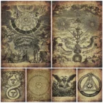 Occult Witchcraft Poster Print Abstract Ancient Magick Pagan Wicca Decoration Wall Art Canvas Painting Home Decor
